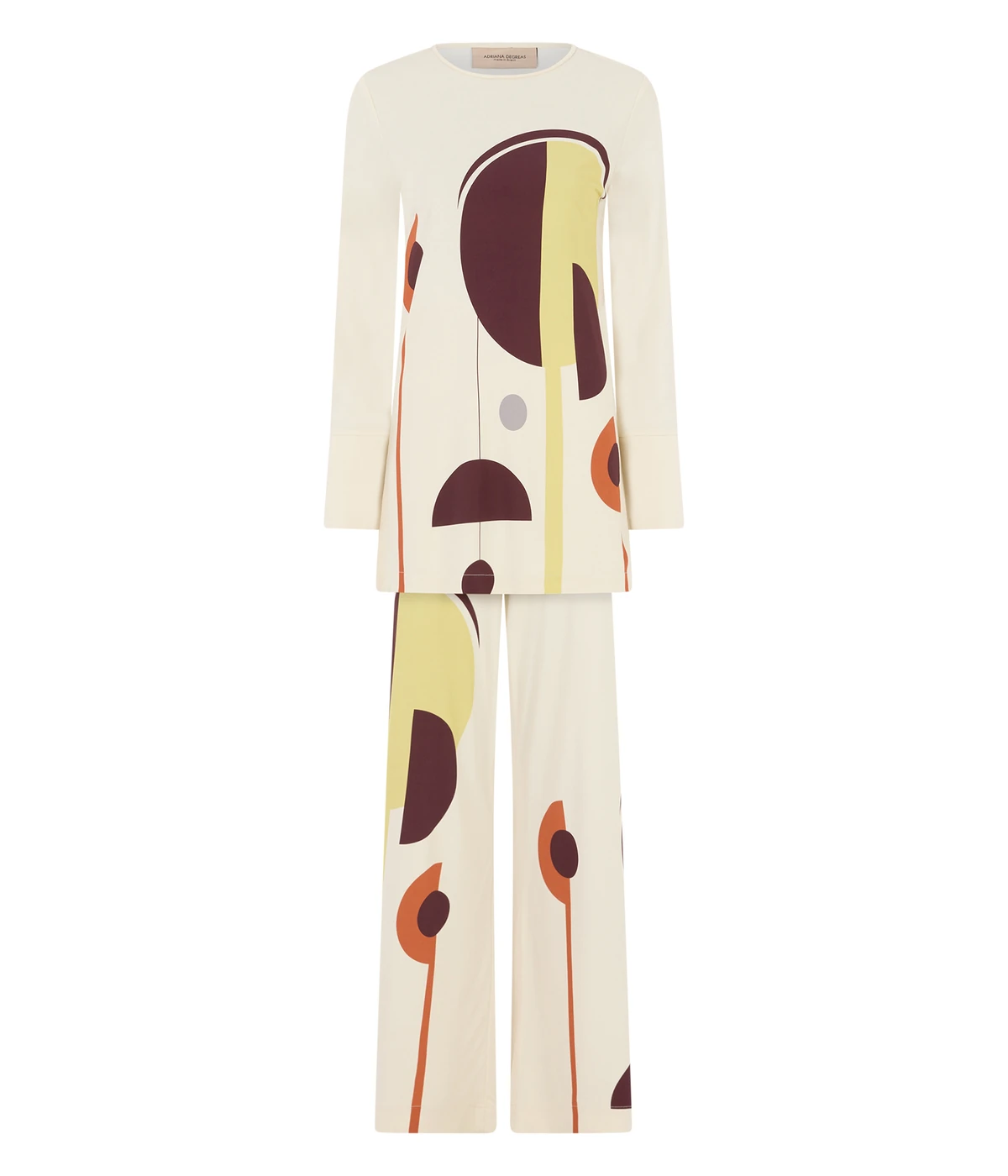 Same co-ord set after retouching, mannequin removed on pure white